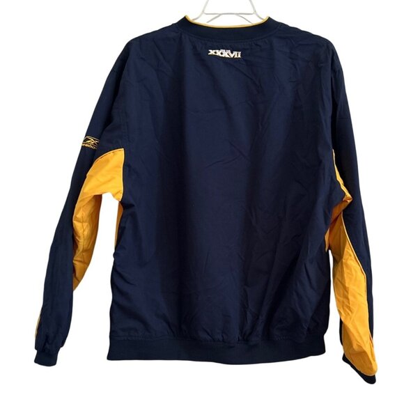 Vtg NFL 2003 Super Bowl XXXVII Team Apparel Pullover Jacket XL Navy & Yellow - Picture 2 of 8